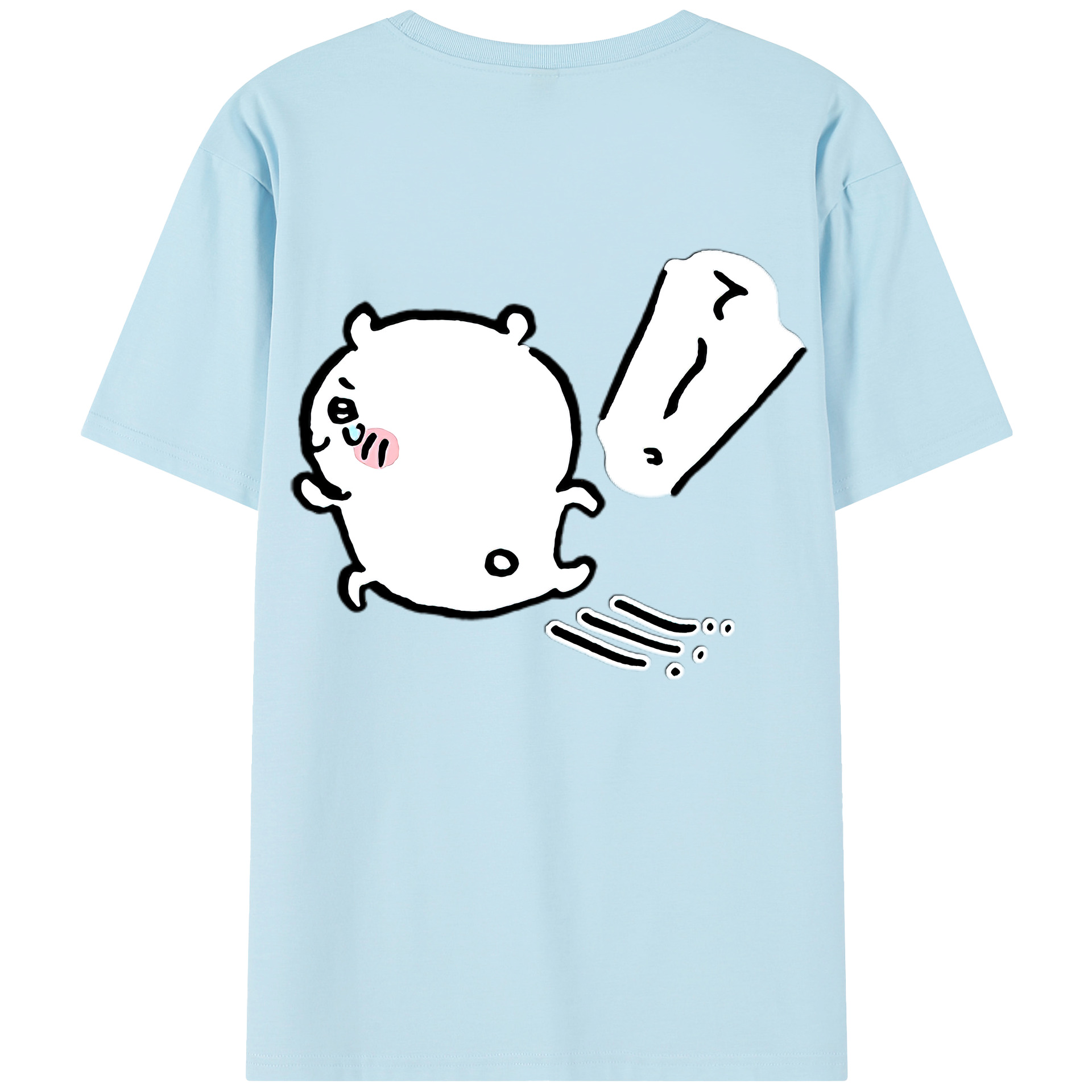 （画像用） ちいかわ ちいかわ Chii-kawa chiikawa 綿100％半袖Tシャツ（背面プリント）